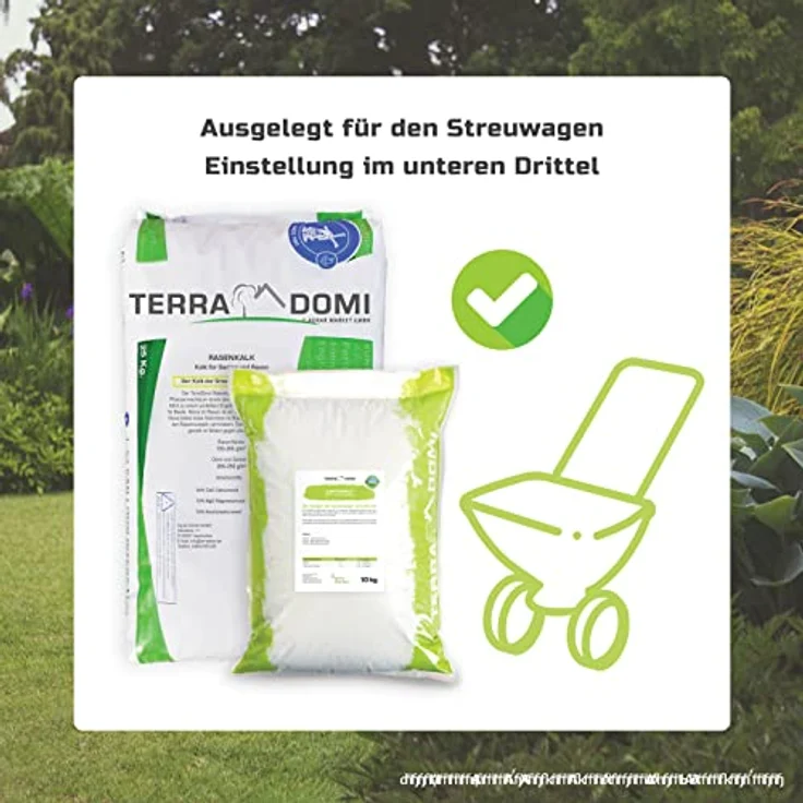 TerraDomi Rasenkalk & Gartenkalk 25 kg Winter und Frühjahr, gegen Moos für über 250m² Profi Winterdünger – Bild 6