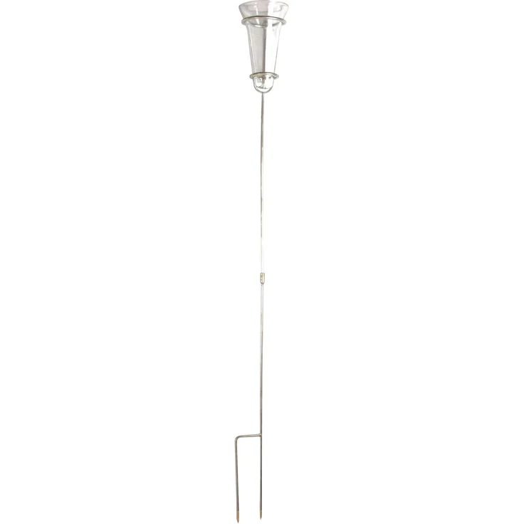 Esschert Design Regenmesser, Niederschlagsmesser, Glaseinsatz inkl. Halterung aus Zink, ca. 12 cm x 12 cm x 134 cm – Bild 1
