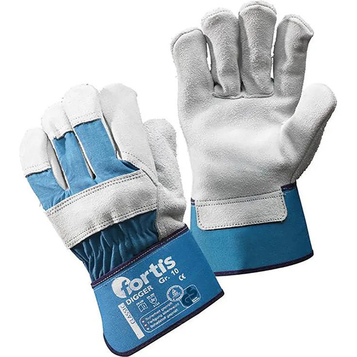 Handschuhe Digger, Rindspaltleder, Gr.10, FORTIS (Lieferumfang: 12 Stück)