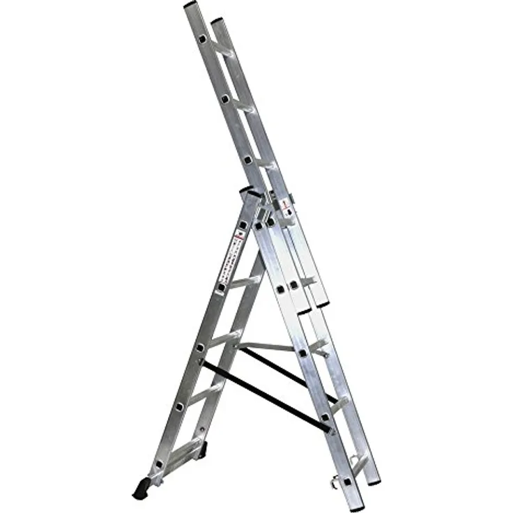SZ Metall Schiebeleiter alu 3x 6 Sprossen, H: 381,0 cm
