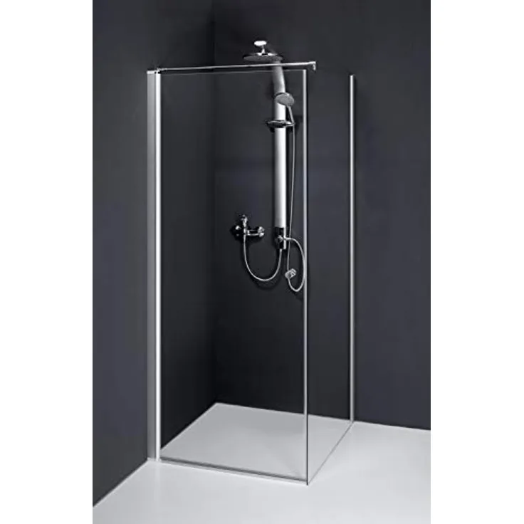 Dusbad Duschkabine- Duschabtrennung Dusbad Vital 5 Pendeltür an Festteil mit Seitenwand ESG 5mm 1000 x 1000mm