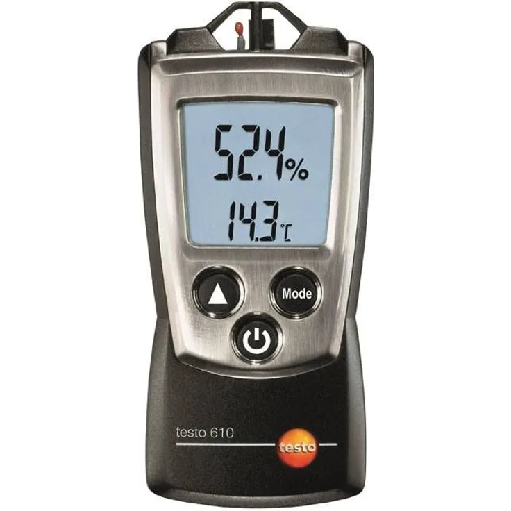 Testo 610 Luftfeuchtemessgerät (Hygrometer) 0% rF 100% rF Taupunkt-/Schimmelwarnanzeige