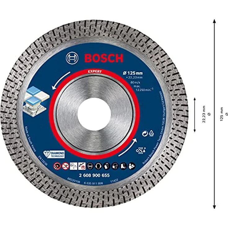 Bosch Professional Expert HardCeramic Diamanttrennscheiben, 125 x 22,23 x 1,4 x 10 mm – Bild 3