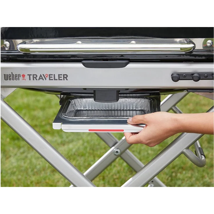 Weber Traveler Gasgrill Schwarz, 1 Brenner, 6-8 Personen, Grillfläche 63 x 34 cm (9010079) – Bild 5