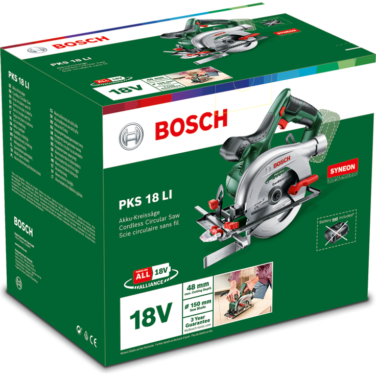 Bosch PKS 18 LI Akku Kreissäge Sägeblatt, Parallelanschlag (Kreissägeblatt-Nenn- 150 mm) ohne Akku – Bild 6
