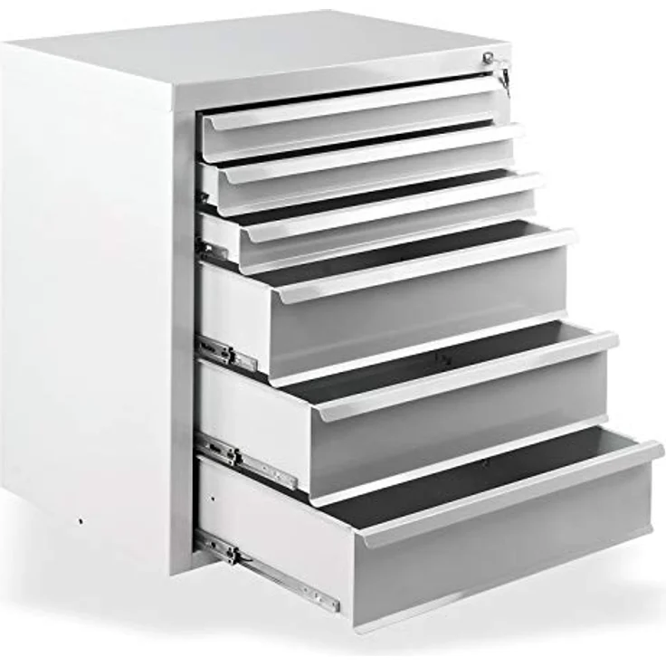 Schubladenschrank - Werkzeugschrank mammut, 6 Schubladen, RAL 7035 – Bild 2