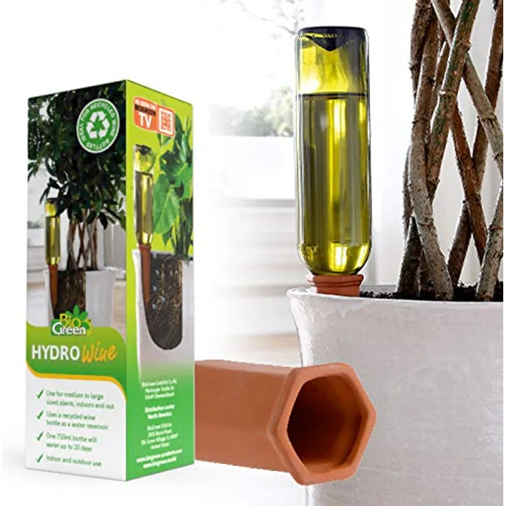 Bio Green Hydro Wine Tonkegel für Weinflaschen Bewässerung für Topfpflanzen 1 Set Terrakotta - HW-1