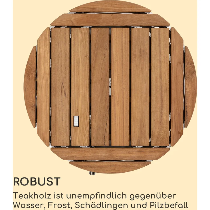 Cool Breeze Gartendusche Aluminium Teakholz Tragegriff Silber – Bild 6