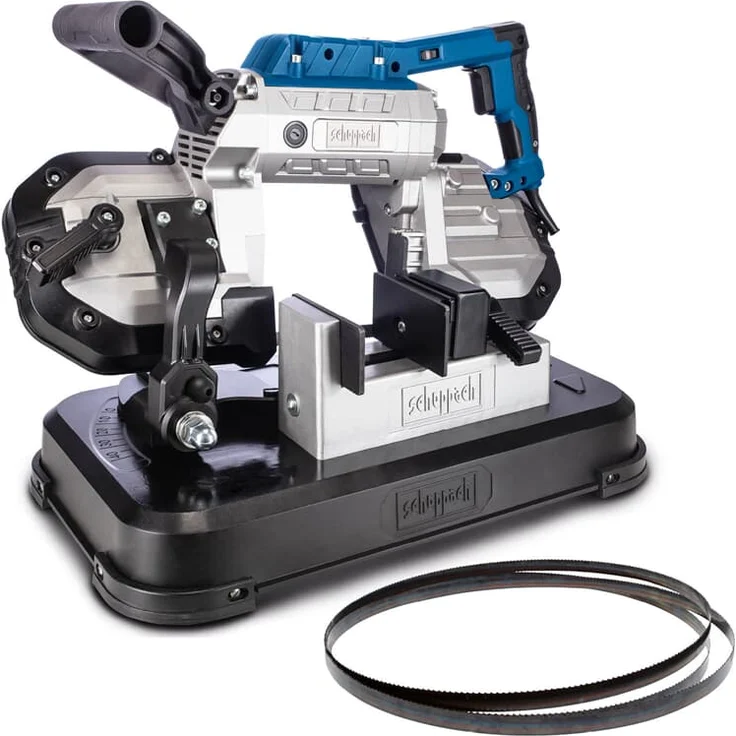 Scheppach MBS1200 Metallbandsäge Metallsäge Bandsäge inkl. Sägeband | 1200W Leistung | Schnitthöhe bis 127mm & Rohrschnitt bis Ø80mm | abnehmbarer Arbeitstisch | LED-Licht | Vario-Speed 0,7-2,4 m/s – Bild 1