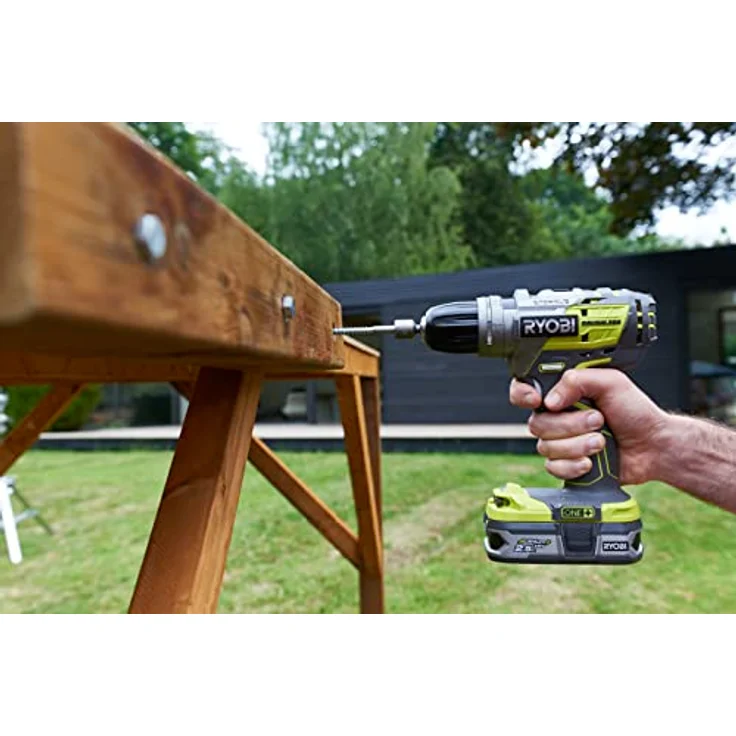 Ryobi R18DDBL-0 Akku-Bohrschrauber 60 Nm 18 V ONE+ Rechts-/Linkslauf, LED-Licht, Drehzahlvorwahl, Softgriff ohne Akku ohne Ladegerät 1.600 U/min 13 mm Schnellspannbohrfutter – Bild 8