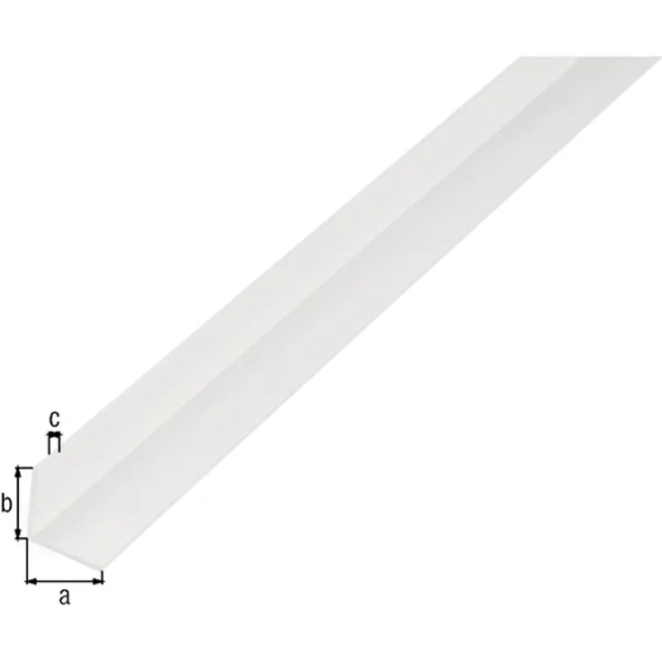 Alberts® Winkelprofil, gleichsch., PVC alugrau, LxBxHxS 1000 x 10 x 10 x 1 mm 470593
