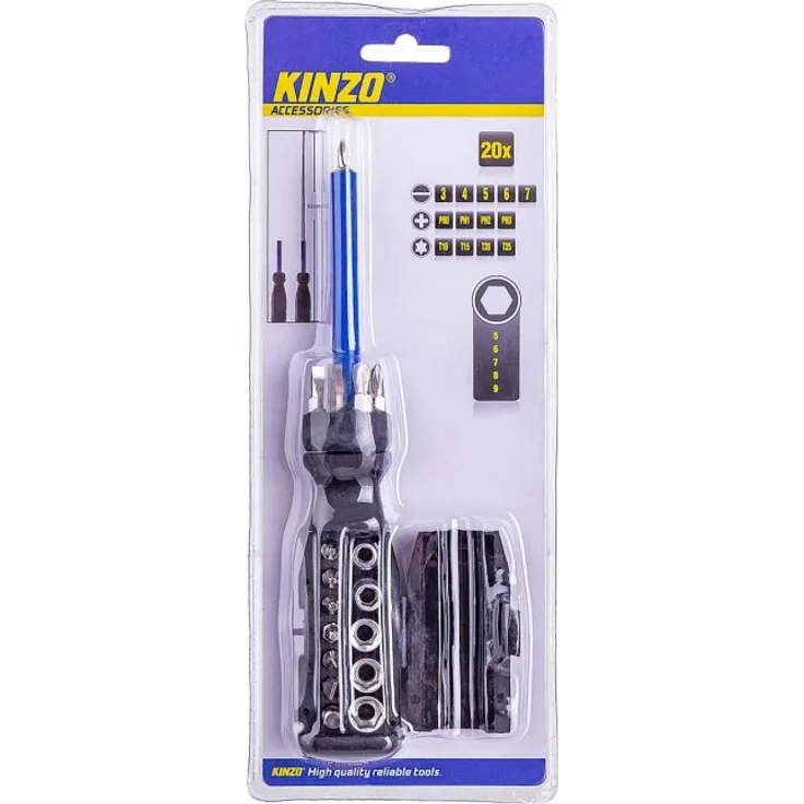 Kinzo 793610 Schraubendreher & bits Set 20 tlg.