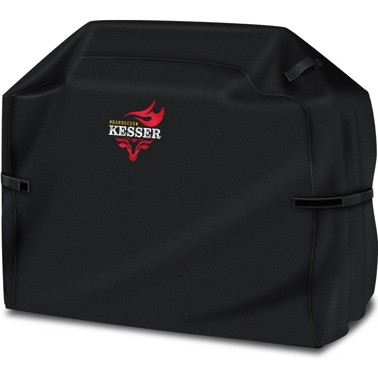 KESSER Premium BBQ Grillabdeckung Gasgrill Grillhaube Abdeckung Wetterfest - für Weber, Brinkmann, Char Broil Grill Abdeckhaube Schutzhülle 600D Oxford- Gewebe Reißfest Schwarz, 147 x 61 x 122 cm (BxTxH) – Bild 1