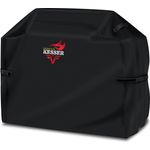 KESSER Premium BBQ Grillabdeckung Gasgrill Grillhaube Abdeckung Wetterfest - für Weber, Brinkmann, Char Broil Grill Abdeckhaube Schutzhülle 600D Oxford- Gewebe Reißfest Schwarz, 147 x 61 x 122 cm (BxTxH)