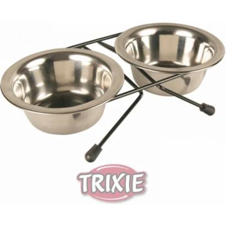 Trixie Napf-Set Eat on Feet 2 × 0,45 l/ø 12 cm – Bild 1