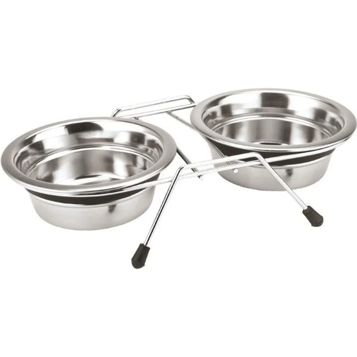 Nobby Doppelnapf Edelstahl Silent Diner 700 ml