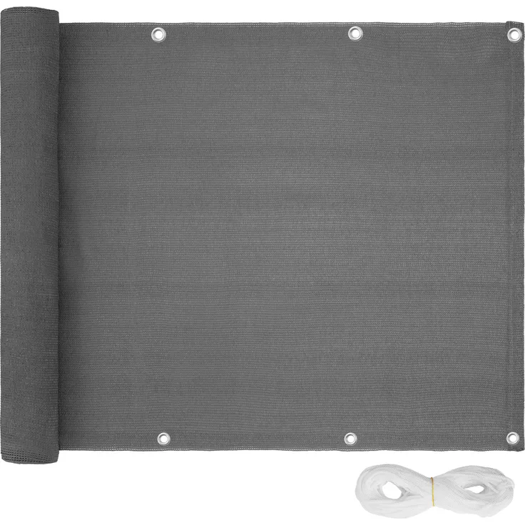 Tectake Balkon Sichtschutz, dunkelgrau