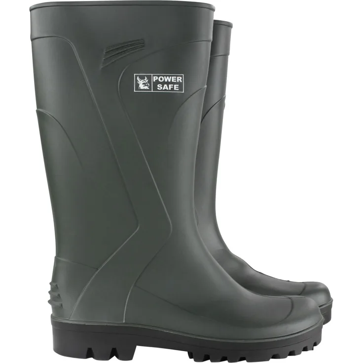 Power Safe Echt Gummistiefel Größe: 39, grün-schwarz