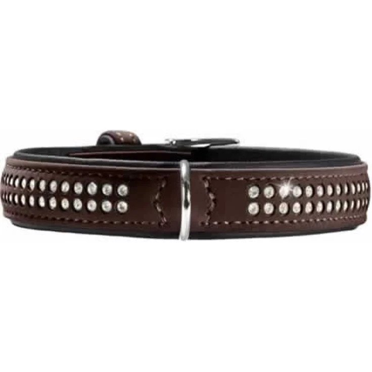 Hunter Hunde-Halsband Softie Deluxe braun-schwarz XS-S – Bild 1