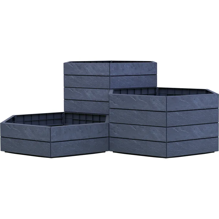 Garantia Ergo Vario 1 Hochbeet Farbe stone, Größe 190x190 cm, Höhe 75 cm