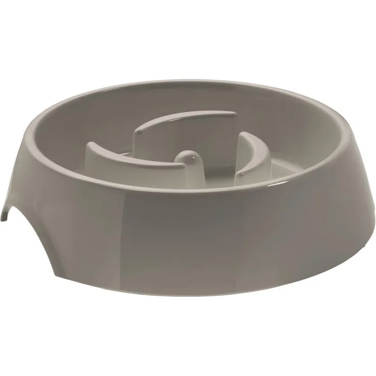 HUNTER ATLANTA Anti-Schlingnapf, Futternapf für Hunde und Katzen, zur kontrollierten und verlangsamten Futteraufnahme, 550 ml, grau