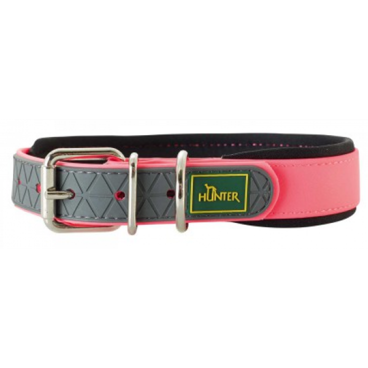 Hunter Hunde-Halsband Convenience Comfort neon-pink S-M – Bild 1
