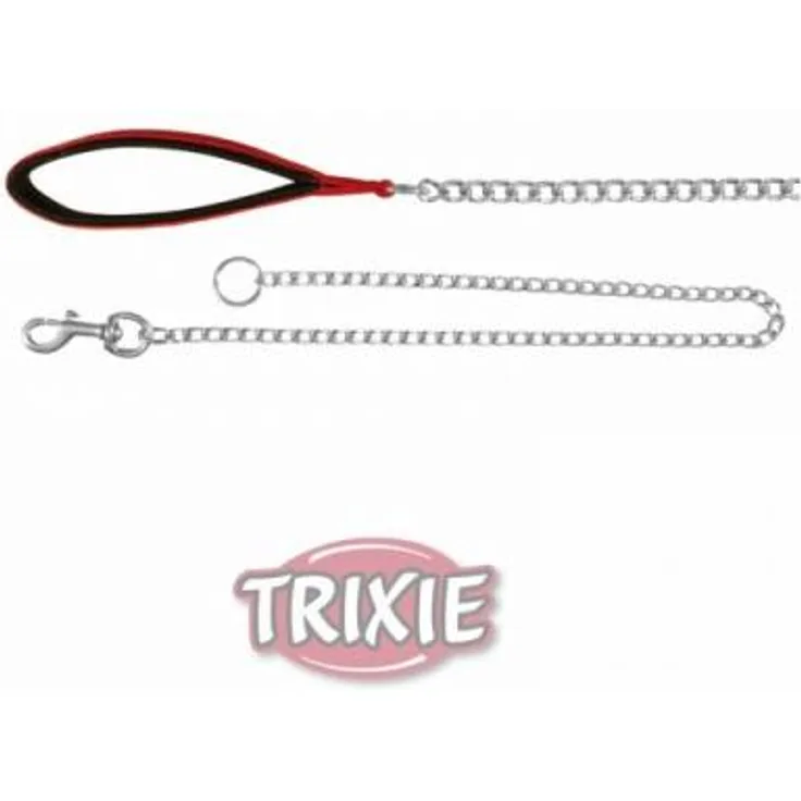 Trixie Kettenleine mit Nylon-Handschlaufe schwarz 1,10 m/2,0 mm