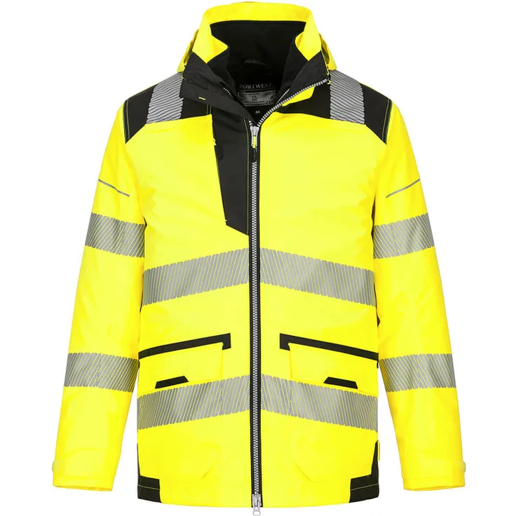Portwest Warnschutzjacke 5-in-1 mit 10 Taschen Gelb XL