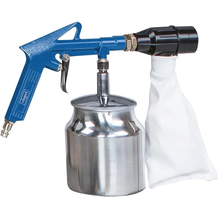 Scheppach Druckluft Sandstrahlpistole 4bar Düsen Strahlmittel Auffangbeutel