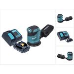 Makita DBO 180 SY1 Akku Exzenterschleifer 18 V 125 mm + 1x Akku 1,5 Ah + Ladegerät