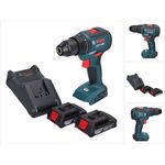 Bosch Professional GSR 18V-55 Professional Akku Bohrschrauber 18 V 55 Nm Brushless + 2x Akku 2,0 Ah + Ladegerät