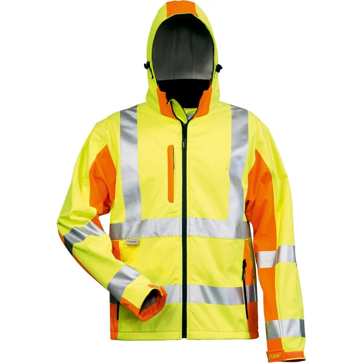 Warnjacke JIM, Softshell,Gr. 3XL, gelb/orange – Bild 1
