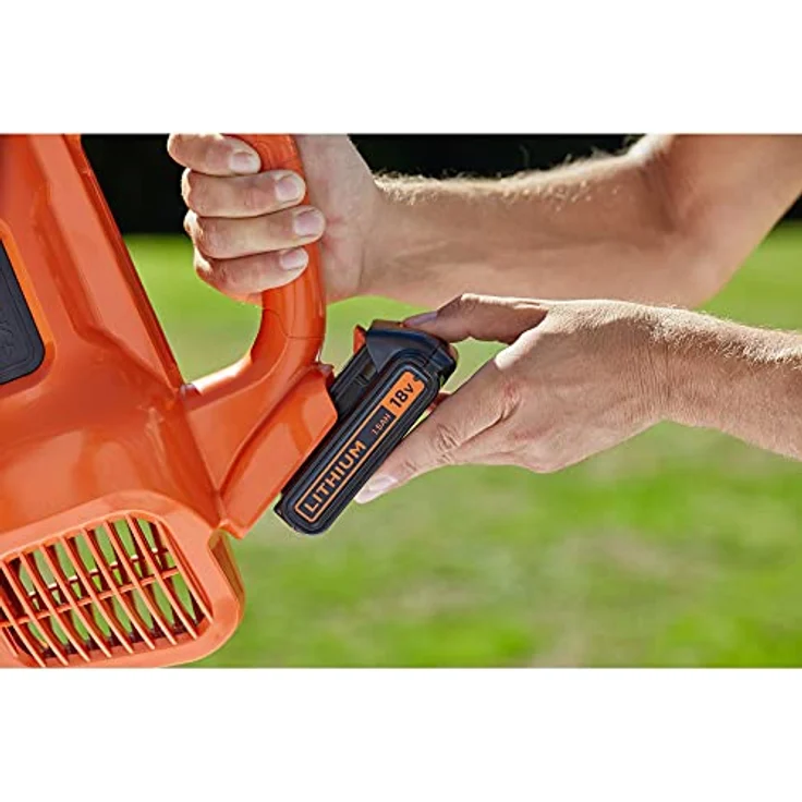 Black und Decker Akku-Axial-Gebläse BCBL200B-XJ, 18 Volt Laubgebläse, orange-schwarz Laubbläser ohne Akku, ohne Ladegerät – Bild 4