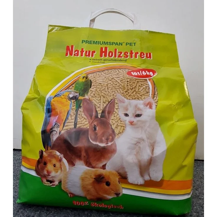 Natur Premiumspan Holzstreu, Katzenstreu, Kleintierstreu Inhalt: 10 L – Bild 1
