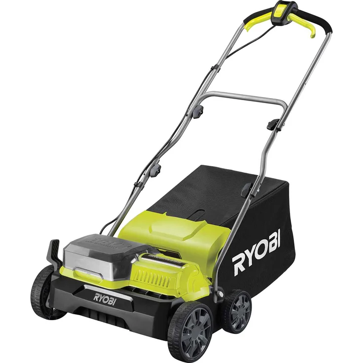 Ryobi RY18SFX35A-240 Akku-Vertikutierer 18 V ONE+, grün/schwarz mit 2 Akkus & Ladegerät, 55 l Fangkorbvolumen – Bild 2