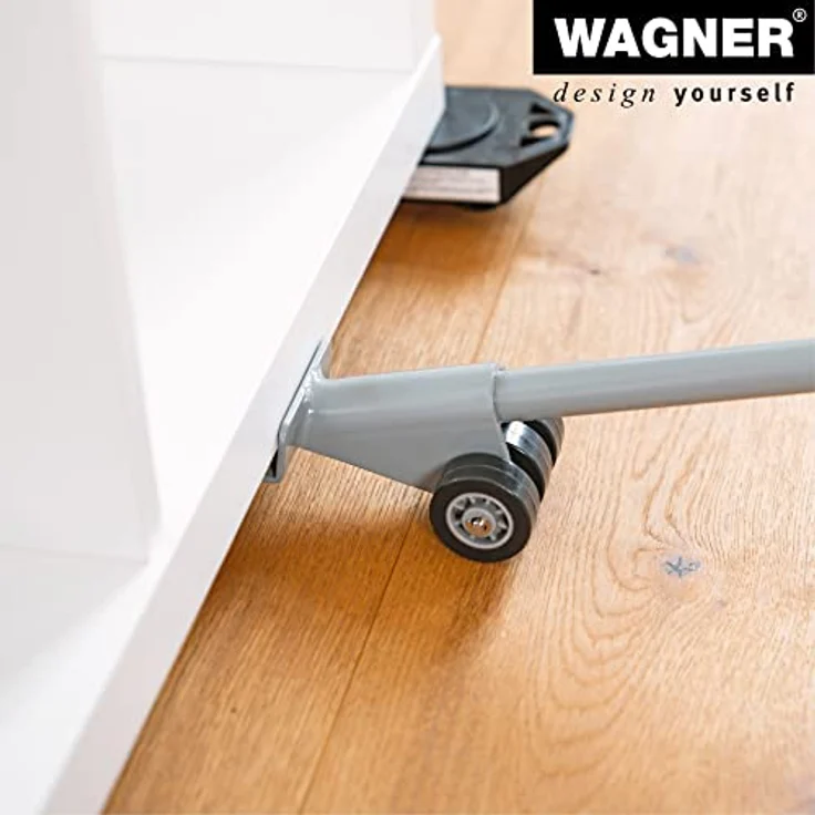 Transporthilfe MM 4121, 38 x 6,5 x 3,5 cm, softe Rollen Ø 40 mm, Möbelheber, Umzugshelfer, Stahl, Tragkraft 150 kg – Bild 6