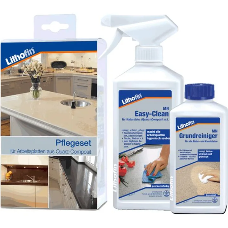 Lithofin Pflegeset Composit Compact 750 ml für Naturstein, Quarz-Composit