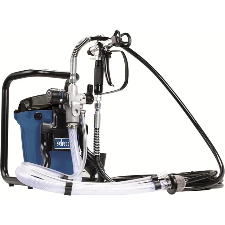 Scheppach ACS3000 AIRLESS Farbsprühsystem 517 mm Düsendurchmesser Schlauchlänge 7,6 m max. Förderdruck 207 bar Fördermenge 1,1 ml/min Farbsprühgerät 750W für Lacke und Farben – Bild 3