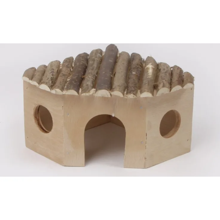 Ollesch Eckhaus Hamster Holz WB 101B 13x13x9 cm