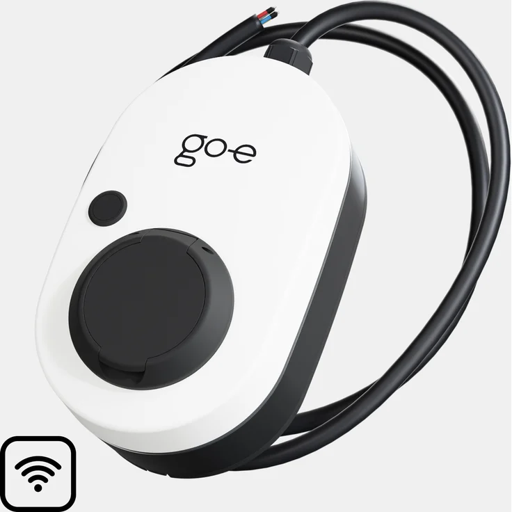 go-e Charger Gemini Wallbox (11 kW) mit Ladesteckdose Typ 2 Stecker weiß/schwarz – Bild 4