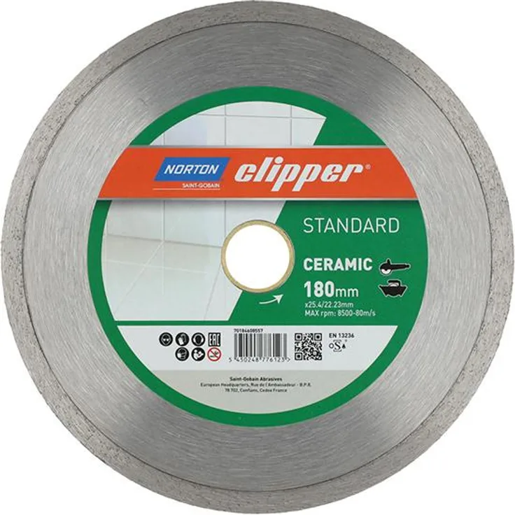 Norton Clipper Diamanttrennscheibe Standard Ceramic 180x25,4 mm 70184608557