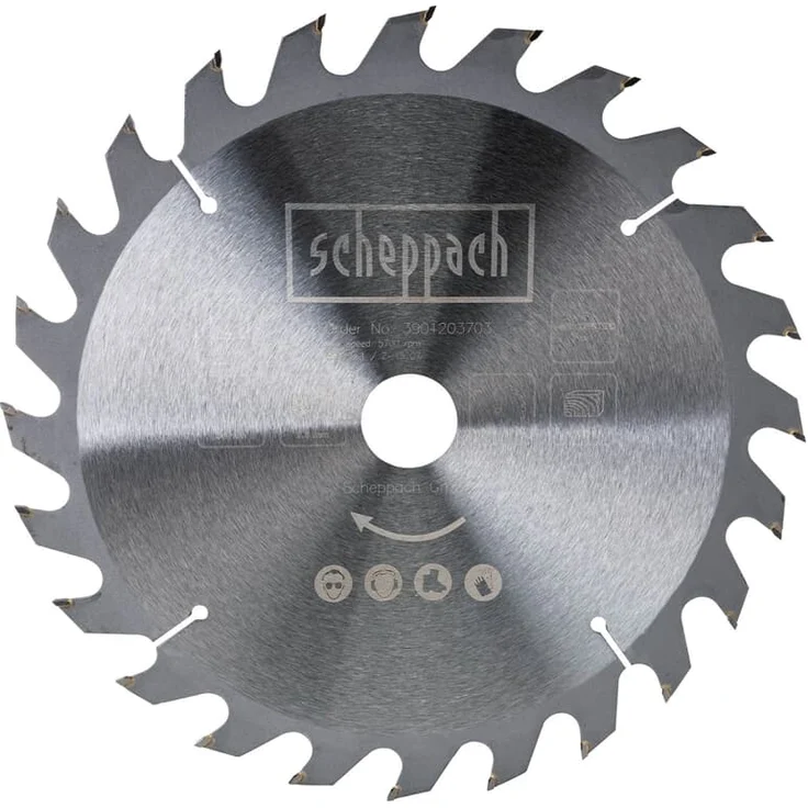 Original Scheppach Sägeblatt | Ø254 x 30 x 2,8 mm | Hartmetall Kreissägeblatt mit 24 Zähnen | passend für Scheppach Tischkreissäge HS110 - HS105 - HS111 - HM100T | Ersatzsägeblatt - Preisvergleich – Bild 1