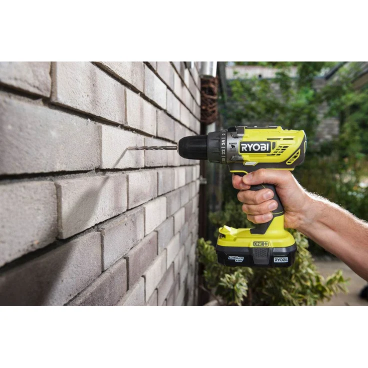 Ryobi 2er Kombi-Set 18V ONE+ Akku-Schlagbohrschrauber + Akku-Winkelschleifer R18PD3, R18AG, RC18120 inkl 2 Akkus & Ladegerät – Bild 6