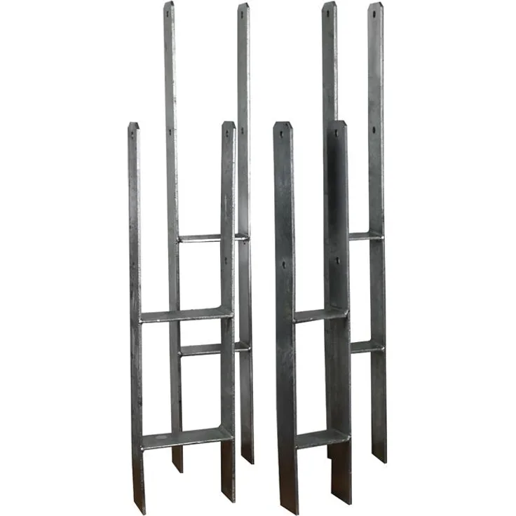 H-Anker Pfostenträger Carport H-Träger 141 mm feuerverzinkt 80 cm lang