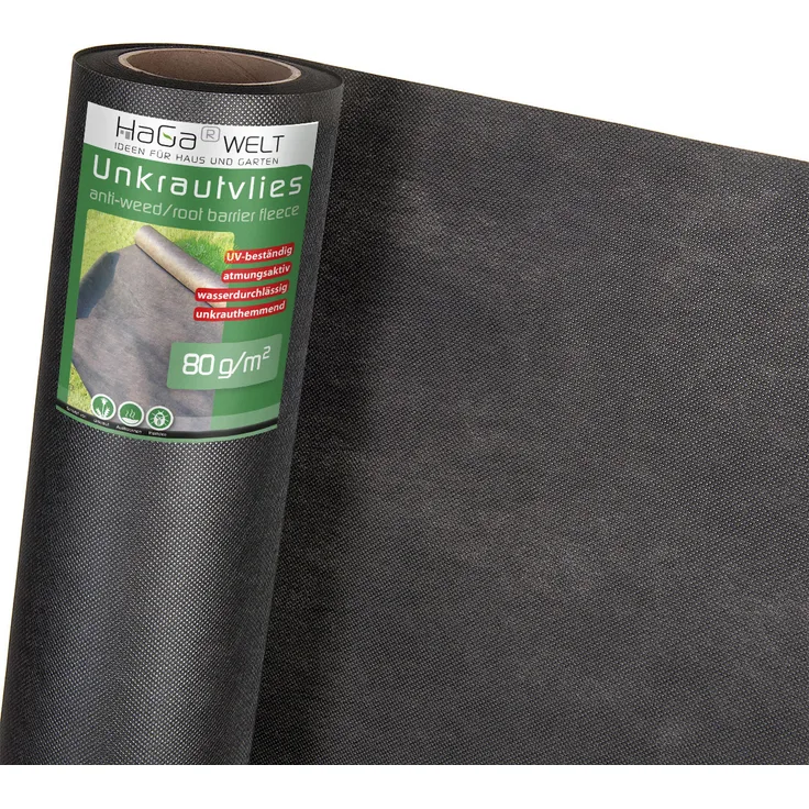 HaGa Gartenvlies 80G/m² In 2M Br (Meterware) Unkrautvlies Schutzvlies Gartenflies