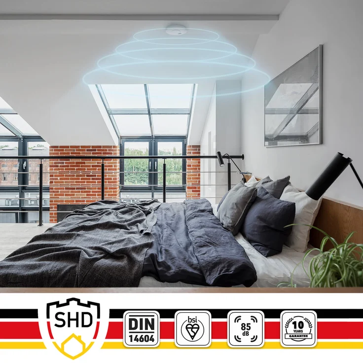 Rauchmelder DOF19 Kunststoff Warnsignal: 85 dB 9V batteriebetrieben Weiß – Bild 4