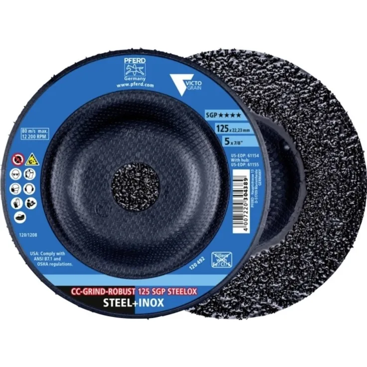 PFERD CC-GRIND-Schleifscheibe- CC-GRIND-ROBUST 125 SGP STEELOX Victograin