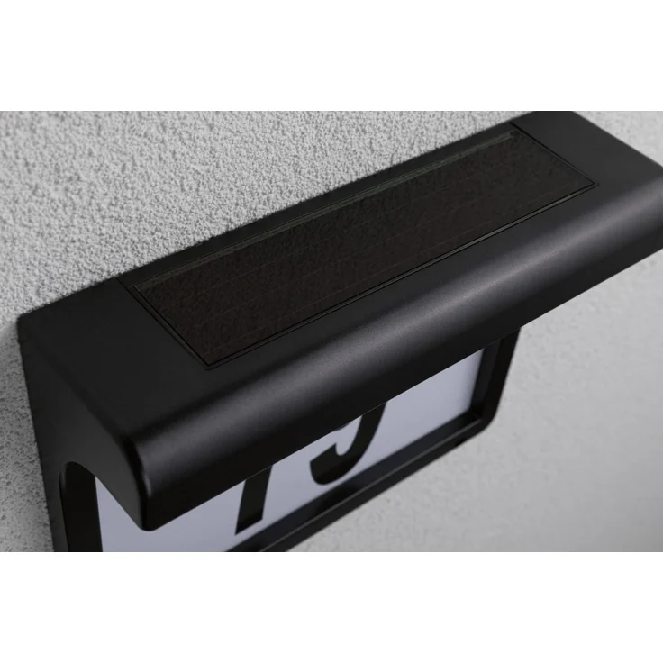 Paulmann Solar Hausnummernleuchte Dayton II IP44 3000K Schwarz – Bild 3