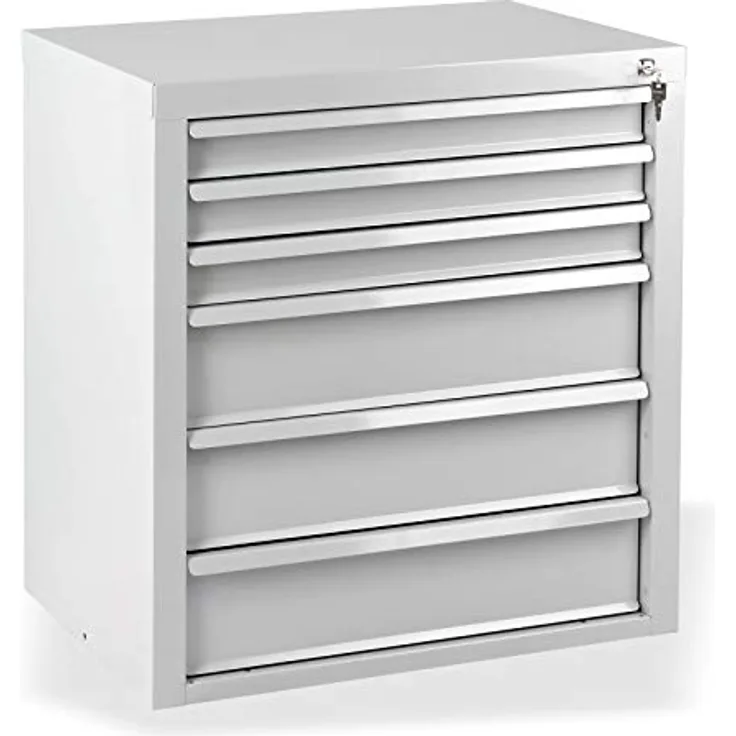 Schubladenschrank - Werkzeugschrank mammut, 6 Schubladen, RAL 7035