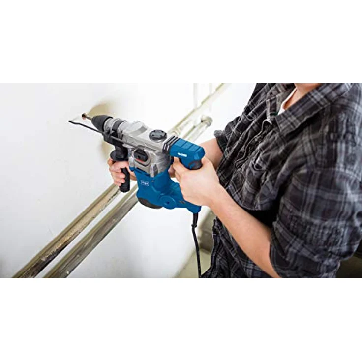 Scheppach Bohrhammer DH1300Plus (Schlaghammer mit 1250 W, 5 Joule, SDS plus Aufnahme, Drehzahl 850 min-1, Bohrleistung im Beton Ø 30mm) inkl. umfangreiches Zubehörset – Bild 7